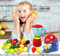 Pretend Play Food Set Smoothie Maker Juicer Toy with Lights & Sounds, Mixer Toy with Light Sound, And Play Food & Cutlery Playset X-Mas Gift