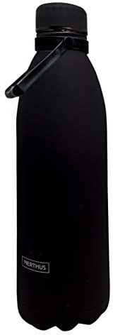 NERTHUS Fih 622 Flasque Double Paroi pour Chaud et Froid en Acier Inoxydable 1500 ML sans Bpa Bouchon Hermétique 18/8 Noir