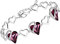 Leafael Bracelet Cœur de pierres de naissance avec Cristaux De Guérison pour femmes| Bijoux Sans allergie | Coffret Cadeau Inclus | 02-Février-Améthyste Sombre Rose