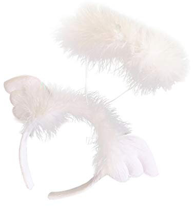 Toyvian 1stk Engel Stirnband Haarspangen Für Kinder Haarschmuck Schöner Engelskopfschmuck Haarstütze Für Die Party Engelshaarreifen Dekoratives Haar Weihnachten Stoff Mädchen Kleidung Weiß