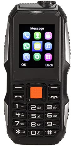 2G Rugged Phone Unlocked, Bar Phone Cell Phone For Seniors, Big Button Mobile Phone with Large Sound, Dual Card Dual Standby, 2800mAh Battery(Black)