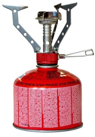 KEMPER - Kit fornello a gas pieghevole compatto 4,5 kW per bottiglia butano propano campeggio alta montagna