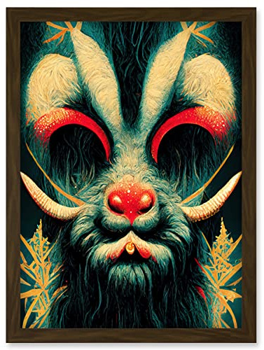 Doppelganger33 LTD Christmas Krampus Beast Alpine Folklore Artwork Framed Wall Art Print A4