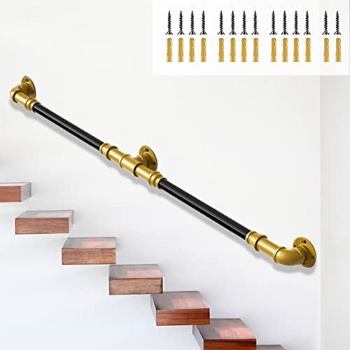 DMCHENGMA Wandhandlauf Industrietreppengeländer Verzinkte Rohrhandläufe für Innentreppen mit Wandhalterungsstangengeländer (Size : 600cm)