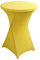 iEventStar Stretch Stehtisch Hussen Spandex Stehtischhussen Bartische Hochzeit Erstärkung im Fußbereich Rund Tischdecke für Bistrotisch Cocktail-Party (Gelb, 1er Set - Ø 80-85 cm)