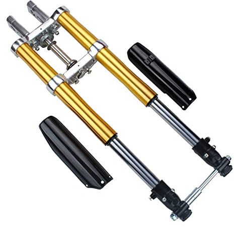 Motorcycle front shock absorber Dirt Pit Bike Triple Tree Clamp Inverted Forks Front Fork Shock Assembly Shock Absorber Forks Suspension for CRF50 XR SDG SSR PIT BIKES 125 110