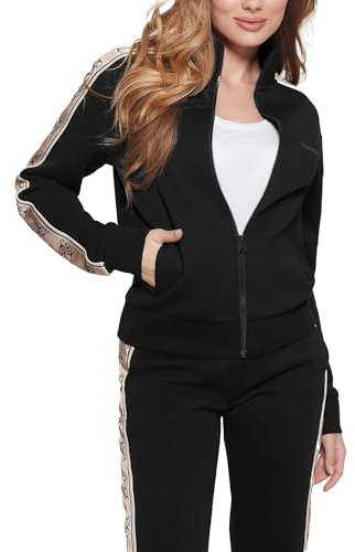 Guess Damen Sweatjacke Britney schwarz/weiß/beige M