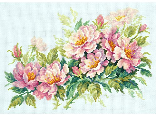 Magic Needle 210-268 ZW Rosa Hagebutte Kreuzstichset mit Zählmuster Zweigart Edition, Baumwolle, multifarbig, 30x20cm
