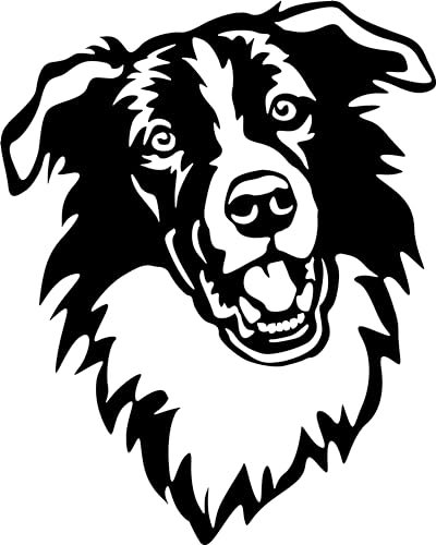 Autoaufkleber/Sticker/für Innen und Außen 28 cm schwarz Australian Shepherd 06