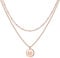 TINGN Rose Gold Initial Necklaces for Women Teen Girls, Layered Necklaces for Women Girls Rose Gold Necklaces for Women Rose Gold Necklaces for Women Teens Girls Gifts for Girls Jewelry（M）