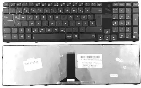 T-ProTek Teclado alemán negro con marco compatible con ASUS X93, X93S