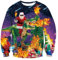 TUONROAD Mens Funny Graphic Dinosaur Fire Print Sweatshirts Long Sleeve Ugly Christmas Sweater S