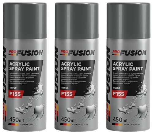 ProFusion Pintura Acrílica en Spray Plata - Secado Rápido - ACRYLIC SPRAY PAINT F155 Spray 450 ml (3)