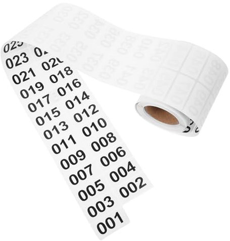 AOKWAWALIY 1 rouleau d'autocollants pour inventaire, étiquettes de comptage pour inventaire, cercle rond, appliques de déménagement, embellissements, paster, disjoncteur, étiquettes de qualité,