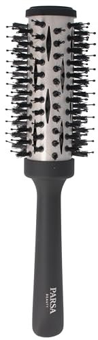 PARSA Beauty Professional Wirkstoffbürste Keratin + Biotin (Rundföhnbürste 33mm) – Haarbürste zum Glätten und Pflegen – Haarbürste lockiges Haar – Haarbürste langes Haar