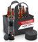 wortek Geschenkset Männer Geschenke - Männerhandtasche Bier aus Filz mit 6 Fächern - Flaschenöffner mit Auffangbehälter - Untersetzer Gläser 6er Set – Witzige Geschenke für Männer und Bierliebhaber