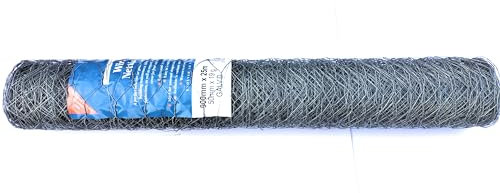 Astone heavy duty galvanised wire netting (chicken wire) 25m x 900mm wide rolls, 3 sizes (50mm)
