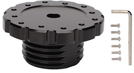 flexman Professioneller Rennwagen Gaming Lenkradadapter, Lenkradersatzteil, Lenkradadapter aus Aluminiumlegierung für TX T300 T500 TS PC TS XW(Schwarz)