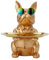 maozyiltle Bulldog Statue mit dekorativem Tablett, dekorative Figuren zu Hause, Taschenleerer für den Eingangsbereich, Spardose Schwein (Gold)