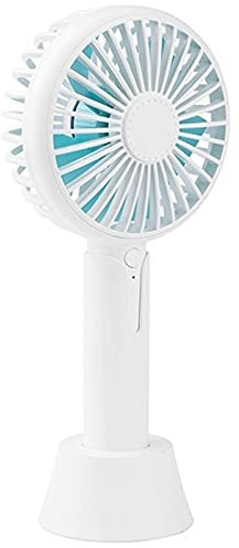 Aiwjeakh Aroma Diffuser Handheld Fan with Base USB Personal Portable Rechargeable Battery Powered Electric Cooling Fan (White)