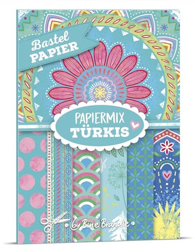 Bine Brändle - Bastelpapier - Papiermix TÜRKIS