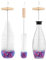 Lot de 2 brosses à biberon, 35 cm, compatibles avec bouteille en verre Sodastream, brosse de nettoyage anti-rayures pour carafe en verre, bouteilles de soda, biberons pour bébés, bouteilles d'eau,