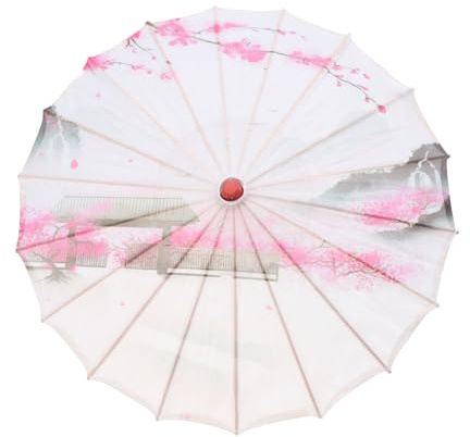 LIFKOME Oil Paper Umbrella Decoration Japanese Style Parasol for Garden Patio Wedding Party Stage Dance Photography Prop