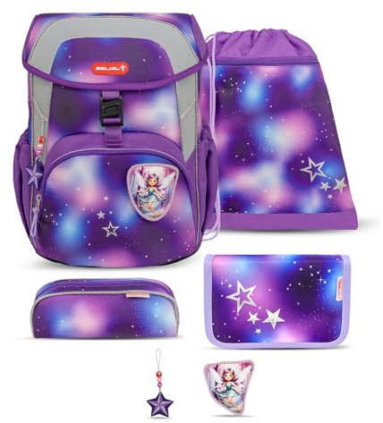 Belmil Maxi Schulranzen Set 5-teilig mit Brustgurt (405-83/AG/S) (Shining Fairy)