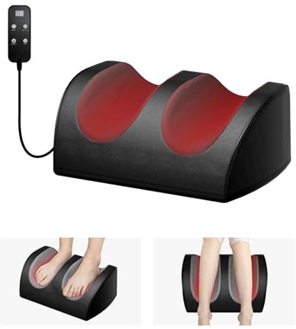 LAOBEN Fußmassagegerät mit Heizung, Shiatsu-Massage, knett die Muskeln der Füße und Waden, Beinmassagegerät mit Griff, Geschenk für Eltern, Verwandte und Freunde