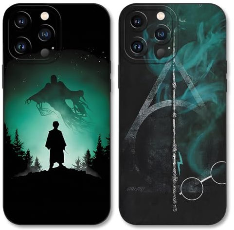 Yimctoie 2 Stück Cartoon Anime Handyhülle für iPhone 11 6.1, Schutzhülle Weich TPU Stoßstange Case Kratzfeste das Zauberer Kreativ Aesthetic Muster Design, Silikon Bumper Mode Case, Cool