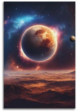 WPHSFX Weltraum-Poster, Ruhiger Rand des kosmischen Schmelztopfs, Poster, dekorative Malerei, Leinwand, Wandposter und Kunstdruck, moderne Familienschlafzimmer-Dekoration, Poster, 30 x 45 cm