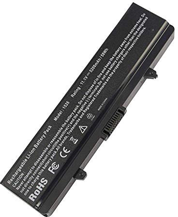 Batterie pour ordinateur portable Dell Inspiron 1526 1525 1545 1546 1750 1440 Pp29l Pp41l Compatible avec Gw240 Rn873 M911g M911 X284g K450n Remplacement [Li-Ion 6-Cell 5200mAh] H/58WH] •