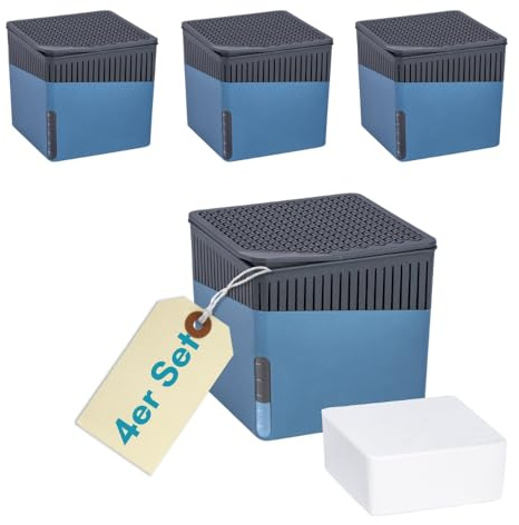 4er Set Raumentfeuchter 4 x 500g Luftentfeuchter ohne Strom Wohnung Badezimmer Luft Entfeuchter Luftentfeuchter Granulat 2000 g Raumluftentfeuchter