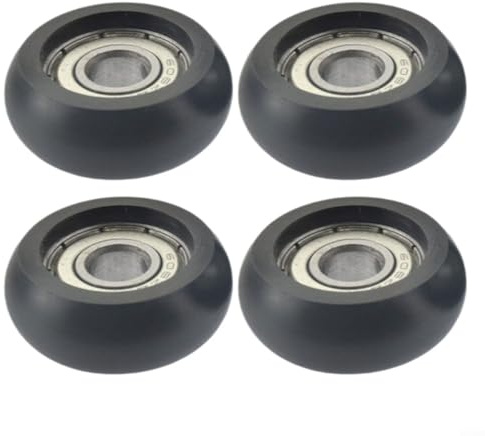 Gettimore Fitnessgeräte-Rollen, 32 x 12 x 8 mm, kompatibel mit Rudergeräten, geräuscharme, 4 Stück