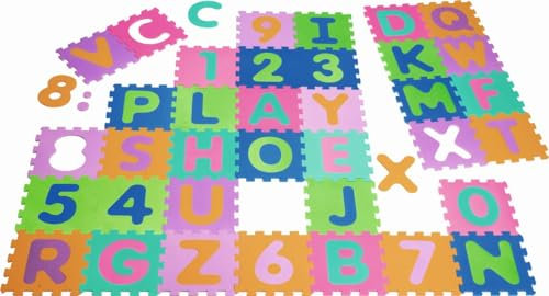Playshoes 308738 EVA-Puzzlematten, 36 teilig, mehrfarbig
