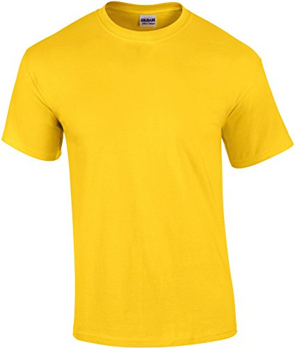 GILDAN Men's Crew Neck Short SleeveT-Shirt - Yellow - Gelb (Daisy) - XX-Large