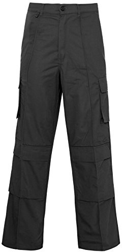 Mens Gents Work Trousers Workwear Combat Pants Classic Bottoms Tough Stitched Work Knee Pad Trouser with Belt Loops & Pockets Pants Plus Big King Sizes 30-56(Cargo, 46/31)