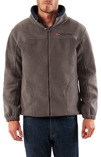 Geographical Norway warme Herren Fleece Tamazonie Winter Übergangs Jacke Outdoor Sweat (Large, Dunkel Grau)