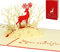 LINPOPUP®, POP UP Karte Weihnachten, 3D Grußkarte Weihnachtskarten, Rentier im Wald, N418