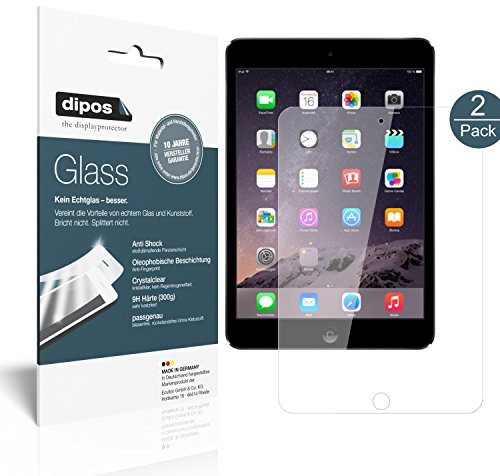 dipos 2x Displayschutzfolie 9H klar für Apple iPad Mini 1/2 / 3
