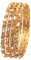 Touchstone Alloy Metal, traditioneller indischer Mogul-inspirierter Kundan-Look und feine Filigrane Designer-Armreifen für Damen 2.37 Set von 4 Gold