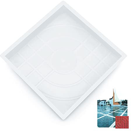 Square Paving Mould, Yetaha 1PC Path Maker Mold, Driveway Paving Brick Patio Concrete Slabs Path Garden Walk Mould, Garden Paving Pavement, Stone Path DIY Walk Path Maker Mold 25 * 25 * 4cm Square