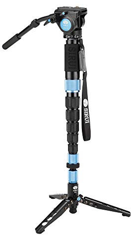 SIRUI P-326SR + VH-10 Monopiede con il basamento e Video testa 20 ° di inclinazione / 360 ° di rotazione in alluminio