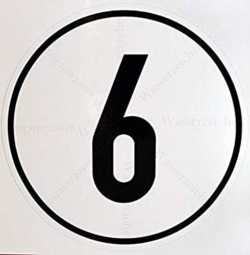 20cm! Aufkleber-Folie Wetterfest Made IN Germany 6-kmh Begrenzung StVZO §58.SVG Schriftart deDIN 1451 S471 UV&Waschanlagenfest-Auto-Vinyl-Sticker Decal Profi Qualität