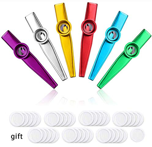 Vidillo 6 Kazoo Instrument Set with 36 Kazoo Flute Diaphragms