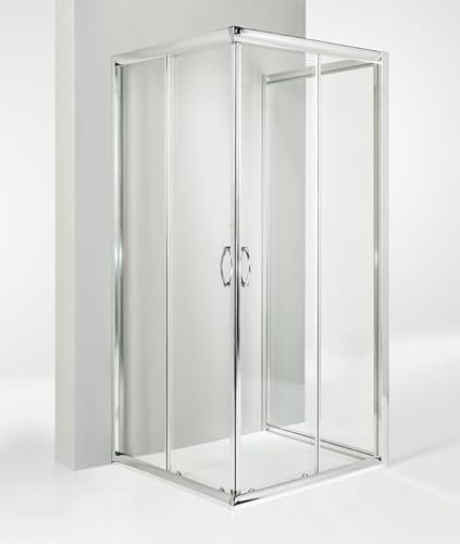 Hydra Box Doccia 3 Lati Porta Scorrevole 65x65x65 cm Trasparente
