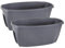 Jardinera Barandilla Balcón, 58x29x24 cm, Set 2 Unidades, 15,5 litros, Maceta Colgar (Antracita)