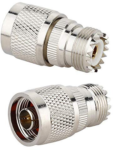 POFET 2 Pack UHF Female SO239 to N Male RF Coaxial Adapter for WiFi Radio Extension Coaxial