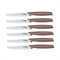 Set 6 Coltelli da Cucina tavola in acciaio master colore Tortora Pedrini