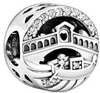 shangwang 925 Sterling Silber Travel Series Charm Perlen Geeignet für Original Pandora Armband Frauen DIY Schmuck Machen Geschenke Venedig
